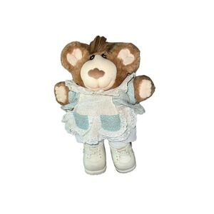 1980s Furskins Persimmon Teddy Bear Plush Girl Outfit Shoes Stuffed Toy Vintage